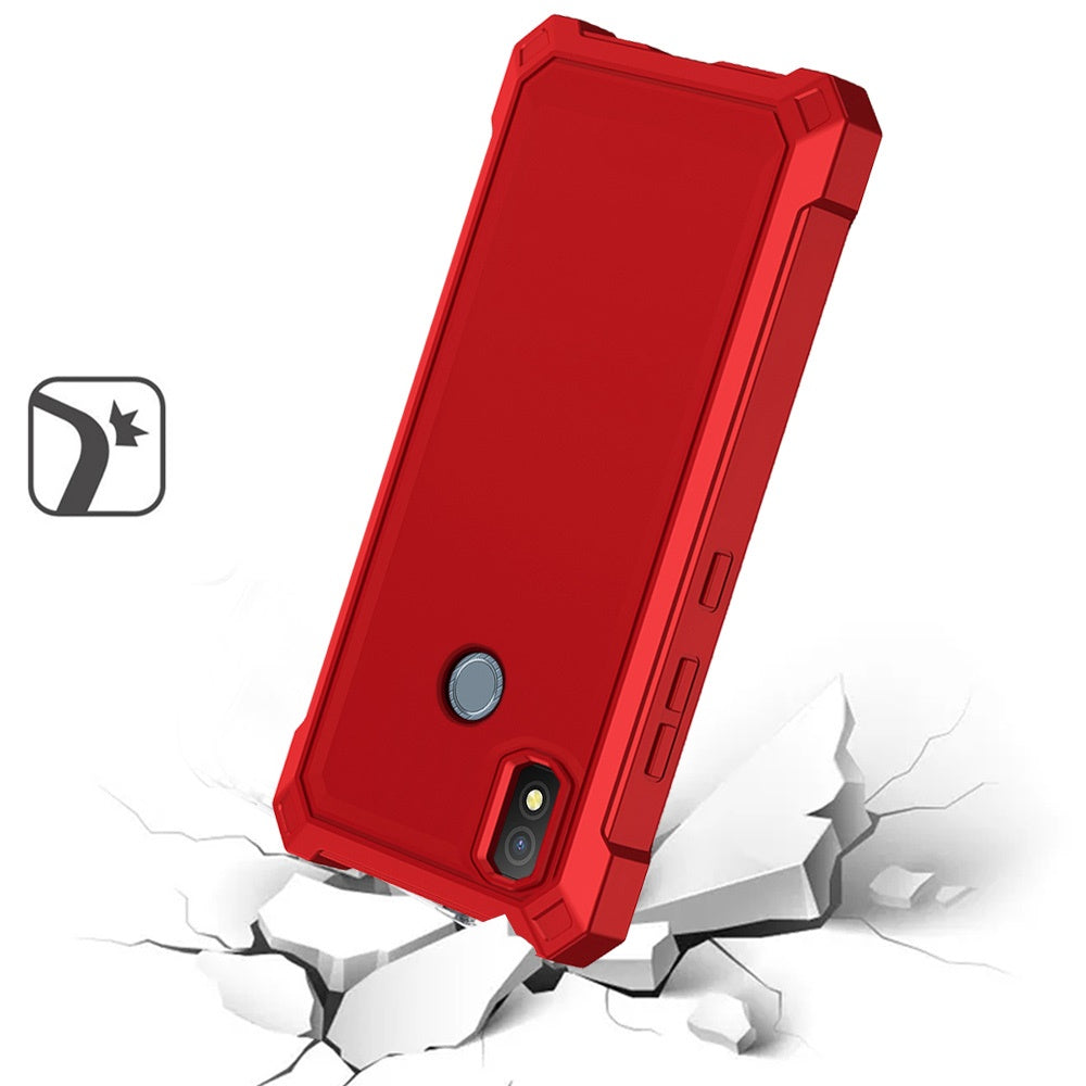 Cricket Icon 4 Shell Matte Finish Hybrid Case Cover - Red (1105172)