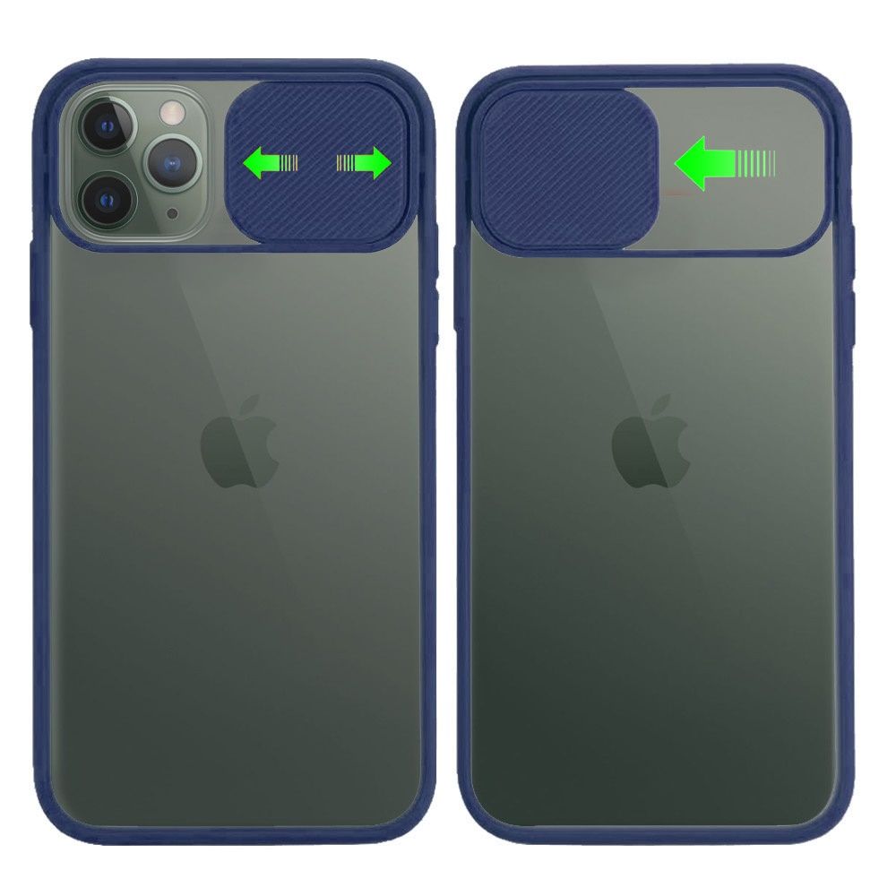 Apple iPhone 11 Pro MAX (6.5) Slide Out Protection For Camera PC TPU Hybrid - Blue (10152)