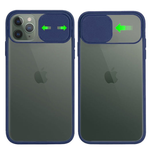 Apple iPhone 11 Pro MAX (6.5) Slide Out Protection For Camera PC TPU Hybrid - Blue (10152)