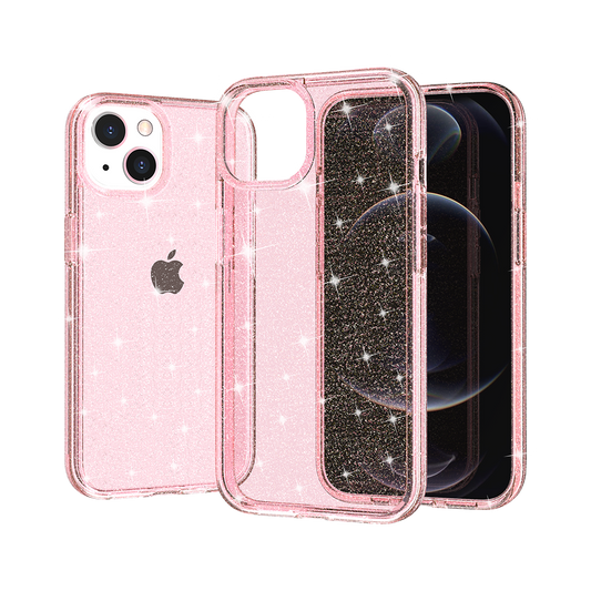 Apple iPhone XR Glitter Ultra Thick 3mm Transparent Hybrid Case Cover - Pink (1102729)