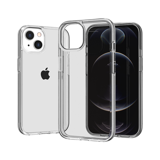 Apple iPhone 13 Pro Sturdy Ultra Thick 3mm Transparent Hybrid Case Cover - Clear (1102784)