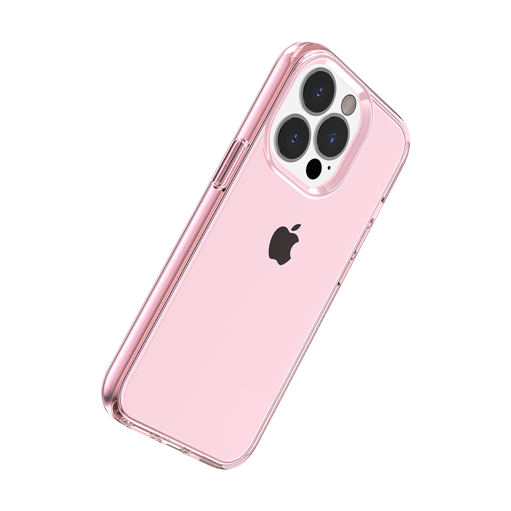 Apple iPhone 14 MAX Sturdy Ultra Thick 3mm Transparent Hybrid Case Cover - Pink (1104633)