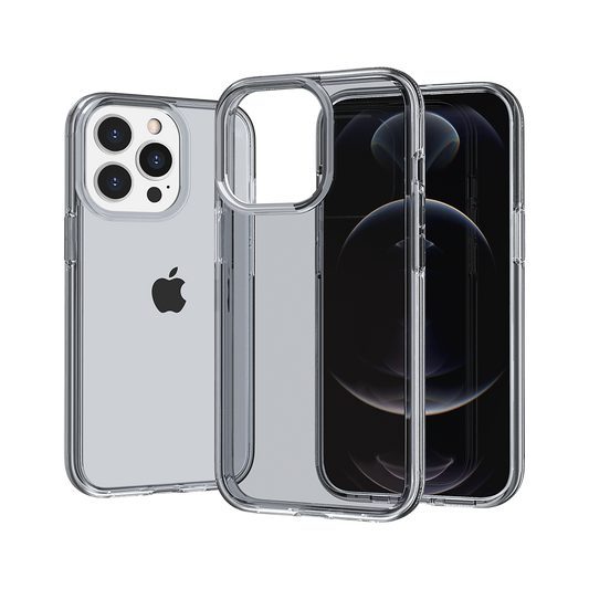 Apple iPhone 13 Pro Sturdy Ultra Thick 3mm Transparent Hybrid Case Cover - Smoke (1102786)