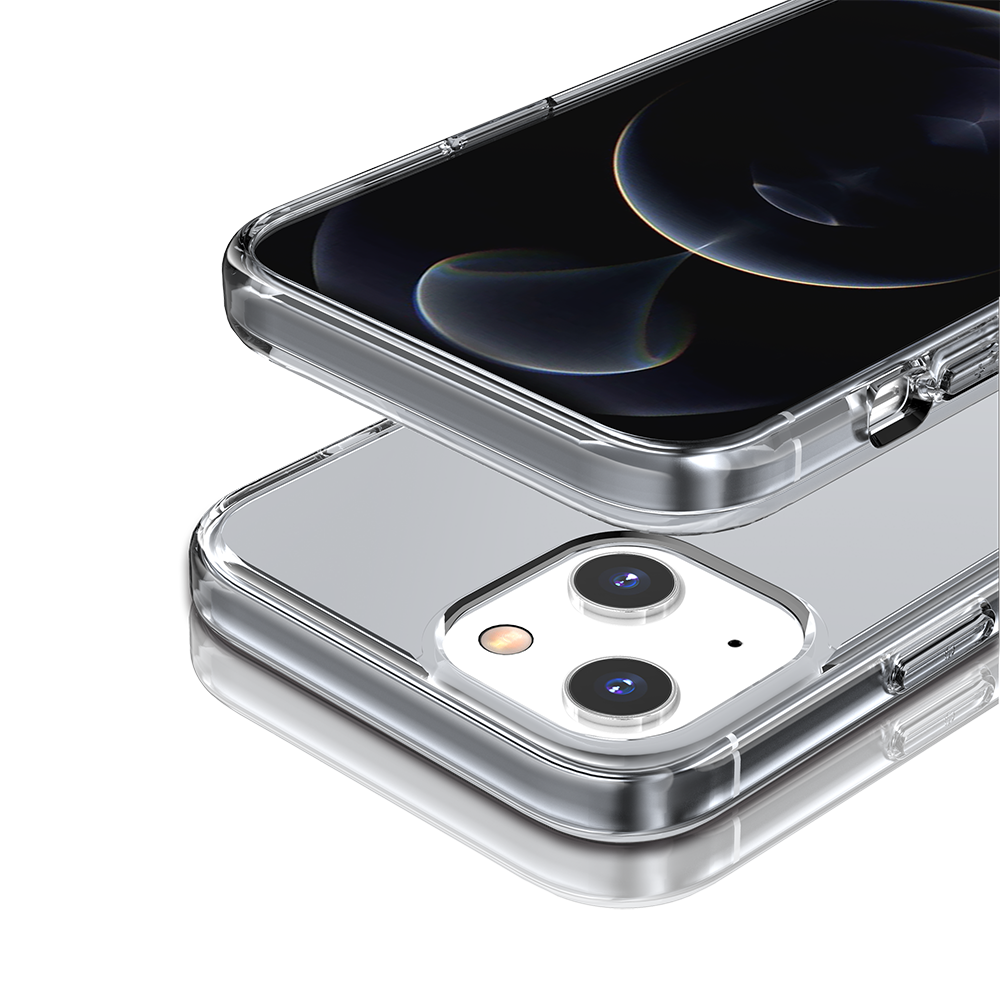 Apple iPhone 13 Pro Sturdy Ultra Thick 3mm Transparent Hybrid Case Cover - Smoke (1102786)