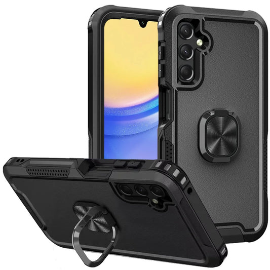 Samsung A15 5G Superior 3in1 Magnetic Ring Stand Case Cover - Black ( 1103372) (MSRP $49.99)