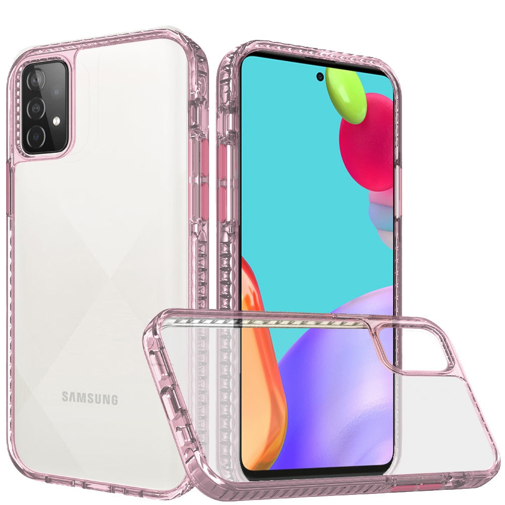 Samsung Galaxy A52 5G Thick Diamond Design Edged Hybrid Case Cover - Rose Gold/Pink (1101077)