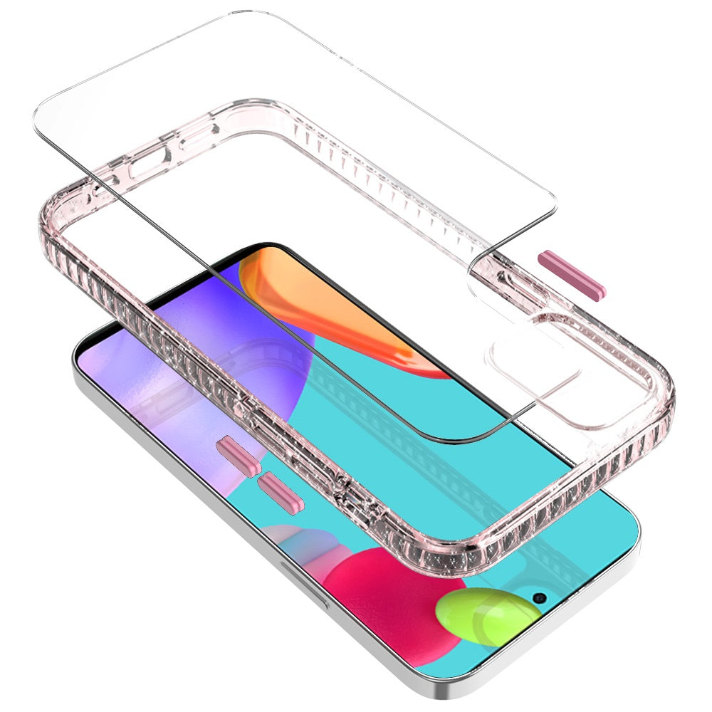 Samsung Galaxy A52 5G Thick Diamond Design Edged Hybrid Case Cover - Rose Gold/Pink (1101077)