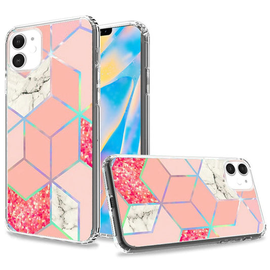 Apple iPhone 12 5.4 inch Trendy Electroplated Design on Ultra Thick Hybrid - Jewel (10290)