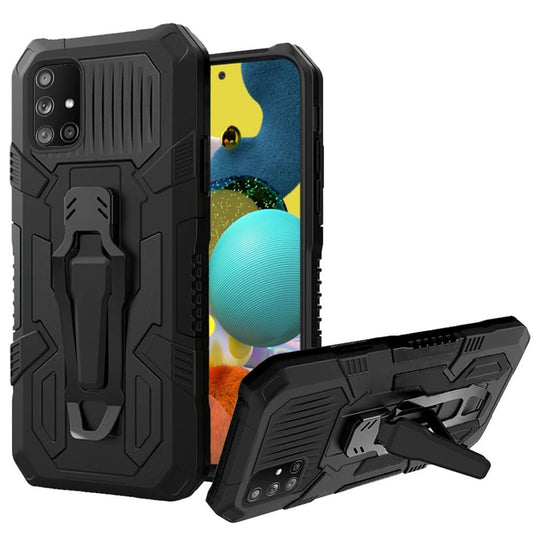 Samsung Galaxy A51 5G Travel Kickstand Clip Hybrid Case Cover - Black (110290)