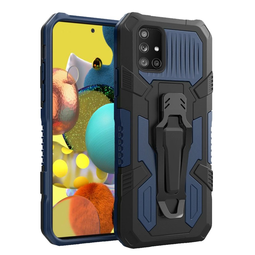 Samsung Galaxy A51 5G Travel Kickstand Clip Hybrid Case Cover - Navy Blue (110292)
