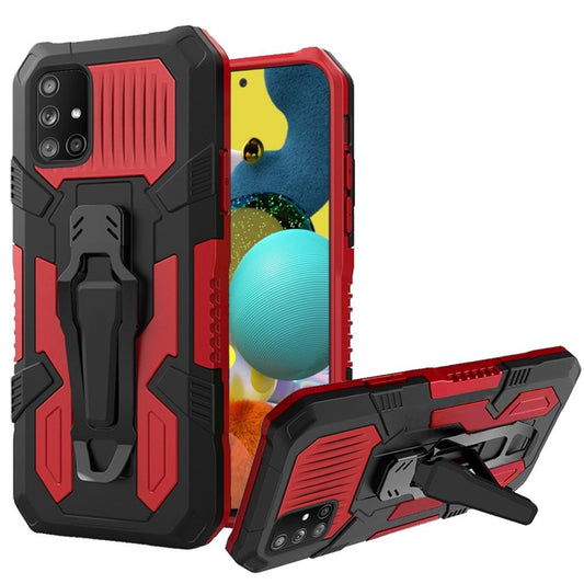 Samsung Galaxy A51 5G Travel Kickstand Clip Hybrid Case Cover - Red (110291)