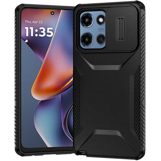 Motorola Moto G 5G 2025 Ultimate U Design Hybrid with Camera Window Covering - Black (1107784) (MSRP $49.99)