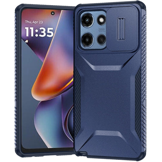 Motorola Moto G 5G 2025 Ultimate U Design Hybrid with Camera Window Covering - Dark Blue (1107785)(MSRP $49.99)