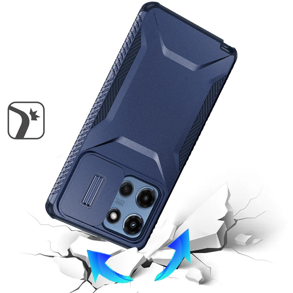 Motorola Moto G 5G 2025 Ultimate U Design Hybrid with Camera Window Covering - Dark Blue (1107785)(MSRP $49.99)