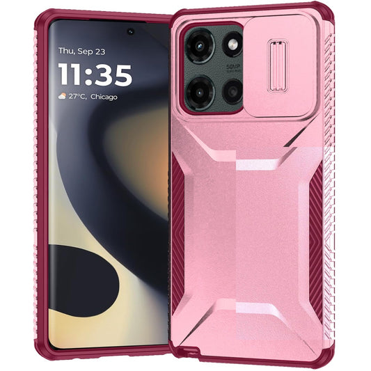 Motorola Edge 2025 Ultimate U Design Hybrid with Camera Window Covering - Pink+Burgundy ( 1103637) (MSRP $39.99)