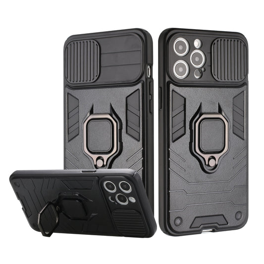 Apple iPhone XR Urban Design Magnetic Ring Stand Hybrid Camera Case Cover - Black (1103034)