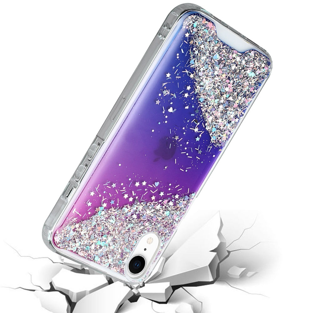 Apple iPhone XR Vogue Epoxy Glitter Hybrid Case Cover - Purple Blue Shimmer (1103024)