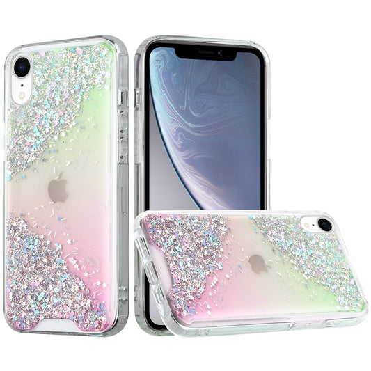 Apple iPhone XR Vogue Epoxy Glitter Hybrid Case Cover - Pink Shimmer (1103025)