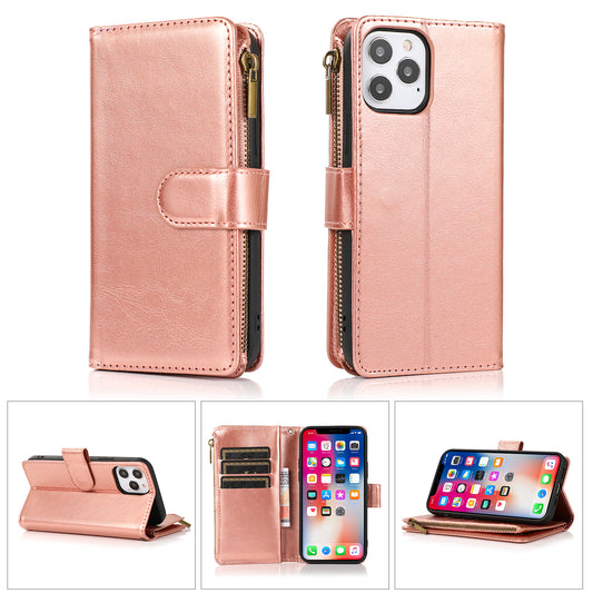 Motorola G Stylus 5G 2023 Luxury Wallet Card ID Zipper Money Holder Case Cover - Rose Gold (1105771)
