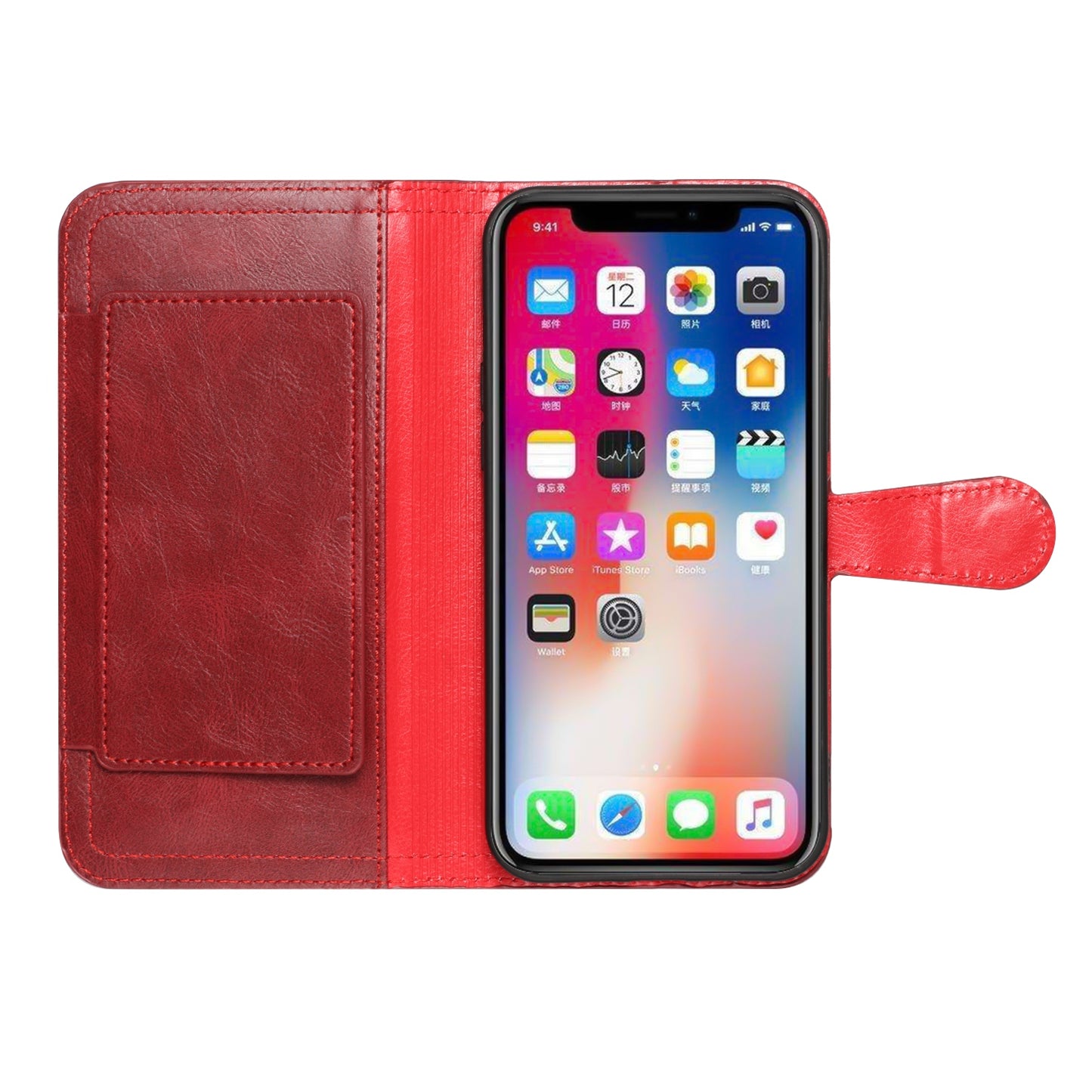 Samsung A23 5G Premium Wallet MultiCard Holder Money Zipper With Magnetic Flap - Red (1105100)