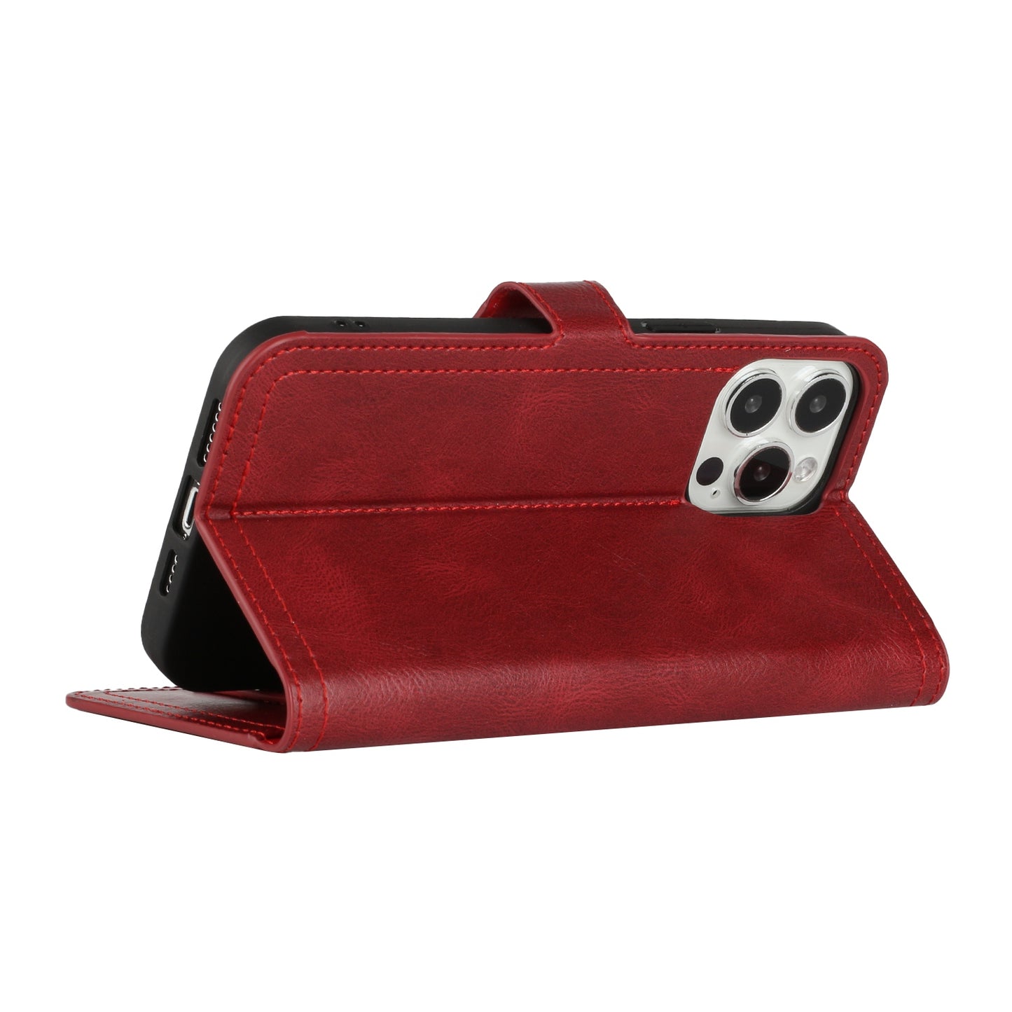 Samsung A23 5G Premium Wallet MultiCard Holder Money Zipper With Magnetic Flap - Red (1105100)