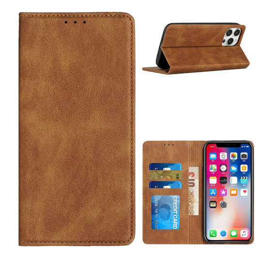 Samsung A23 5G Premium Wallet MultiCard Holder Money Zipper With Magnetic Flap - Brown (1105099)