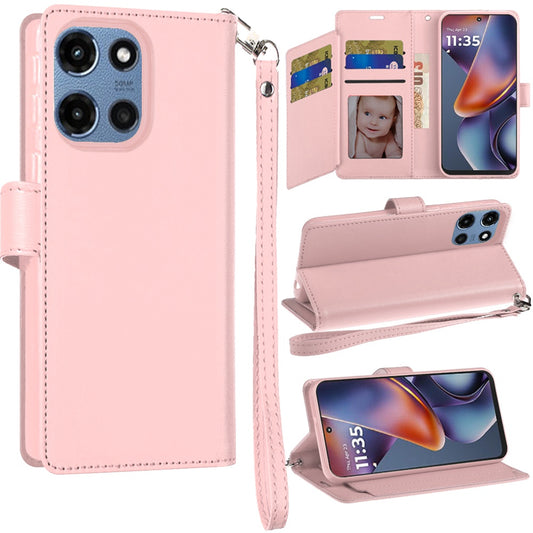 Motorola Moto G 5G 2025 Wallet ID Card Holder Case Cover - Rose Gold  (1107796)