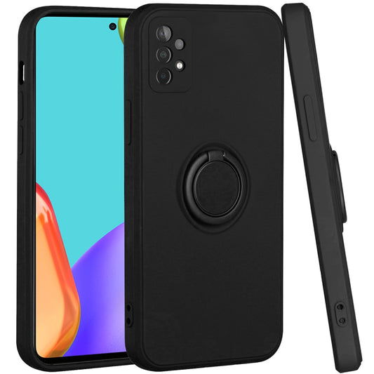 Samsung Galaxy A52 5G Extreme 2mm Ultra-Thick Ring Magnetic Stand Case Cover - Black (1101580)