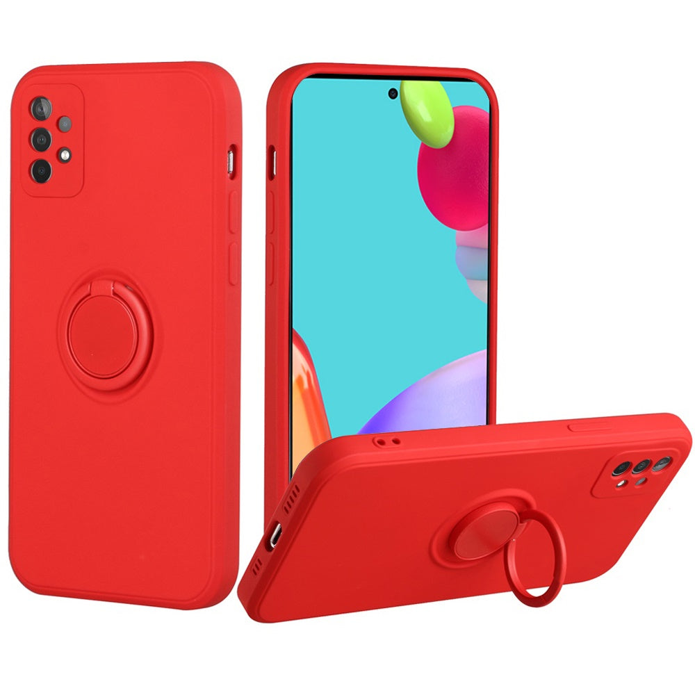Samsung Galaxy A52 5G Extreme 2mm Ultra-Thick Ring Magnetic Stand Case Cover - Red (1101582)
