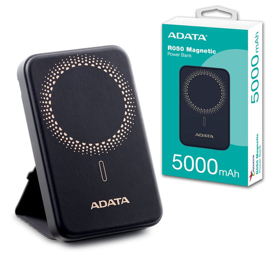 Adata UL Certified R050 Foldable 5,000mAh QC/PD 20W Magnetic Wireless Charging Power Bank - Black (1106916)