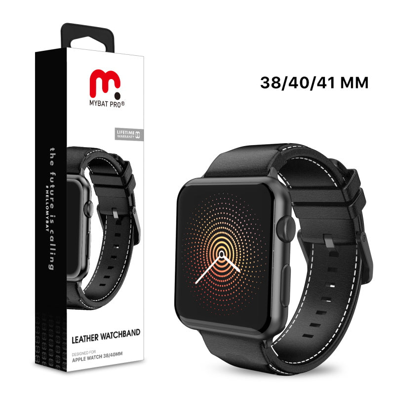MyBat Pro Leather Watchband for Apple Watch 41mm / 40mm - Black (1107626)