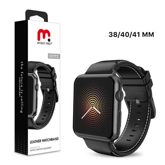 MyBat Pro Leather Watchband for Apple Watch 41mm / 40mm - Black (1107626)