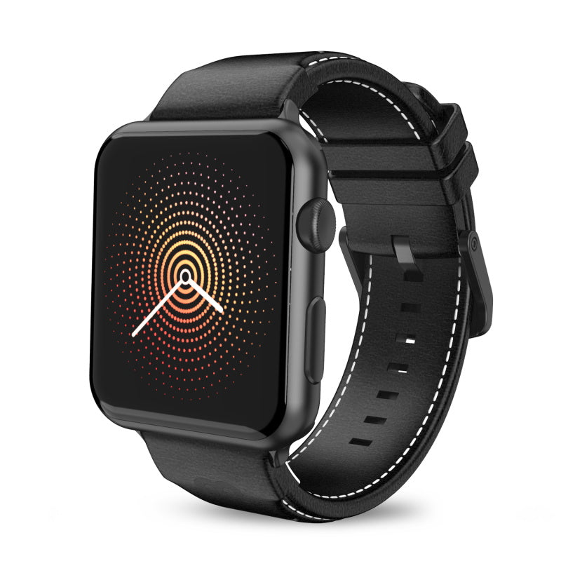 MyBat Pro Leather Watchband for Apple Watch 45mm / 44mm - Black (1107625)