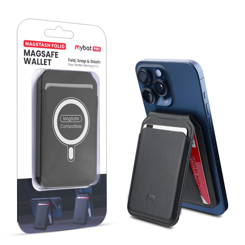 MyBat Pro MagStash Folio MagSafe Wallet - Black ( 1107724) (MSRP $49.99)