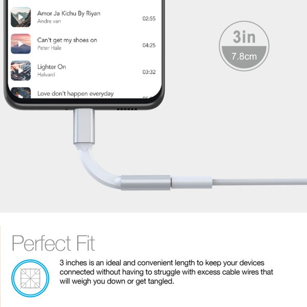 MyBat Pro USB-C to 3.5mm Audio Adapter - White (1102088)