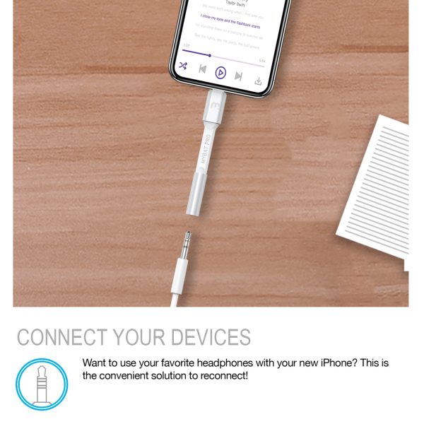 MyBat Pro MFi Lightning Connector to 3.5mm Adapter - White (1102541)