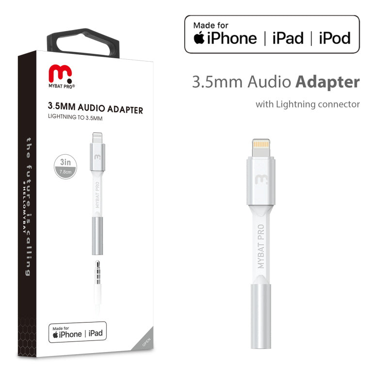 MyBat Pro MFi Lightning Connector to 3.5mm Adapter - White (1102541)
