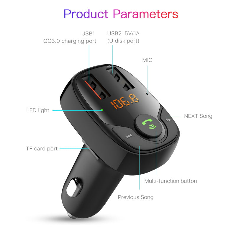 MyBat Pro S-15 FM Transmitter + Car Charger - Black (1102540)