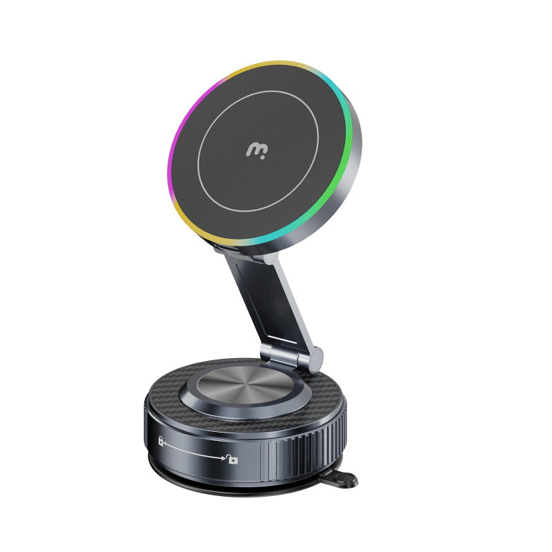 MyBat Pro PowerVac Wireless Charging Magnetic Vacuum Suction Phone Mount - Black ( 1107729) (MSRP $59.99)
