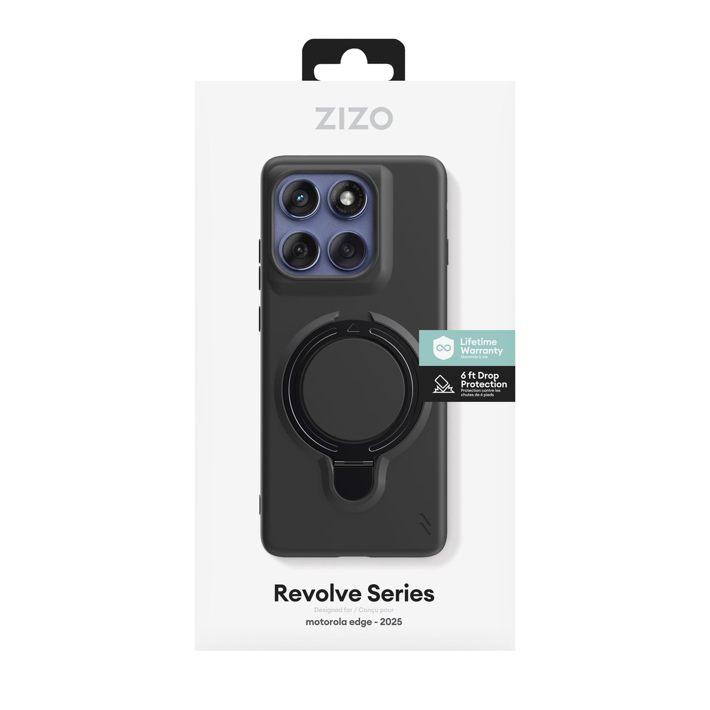 ZIZO REVOLVE Series moto edge (2025) Case - Magnetic Black  ( 1103599) (MSRP $49.99)