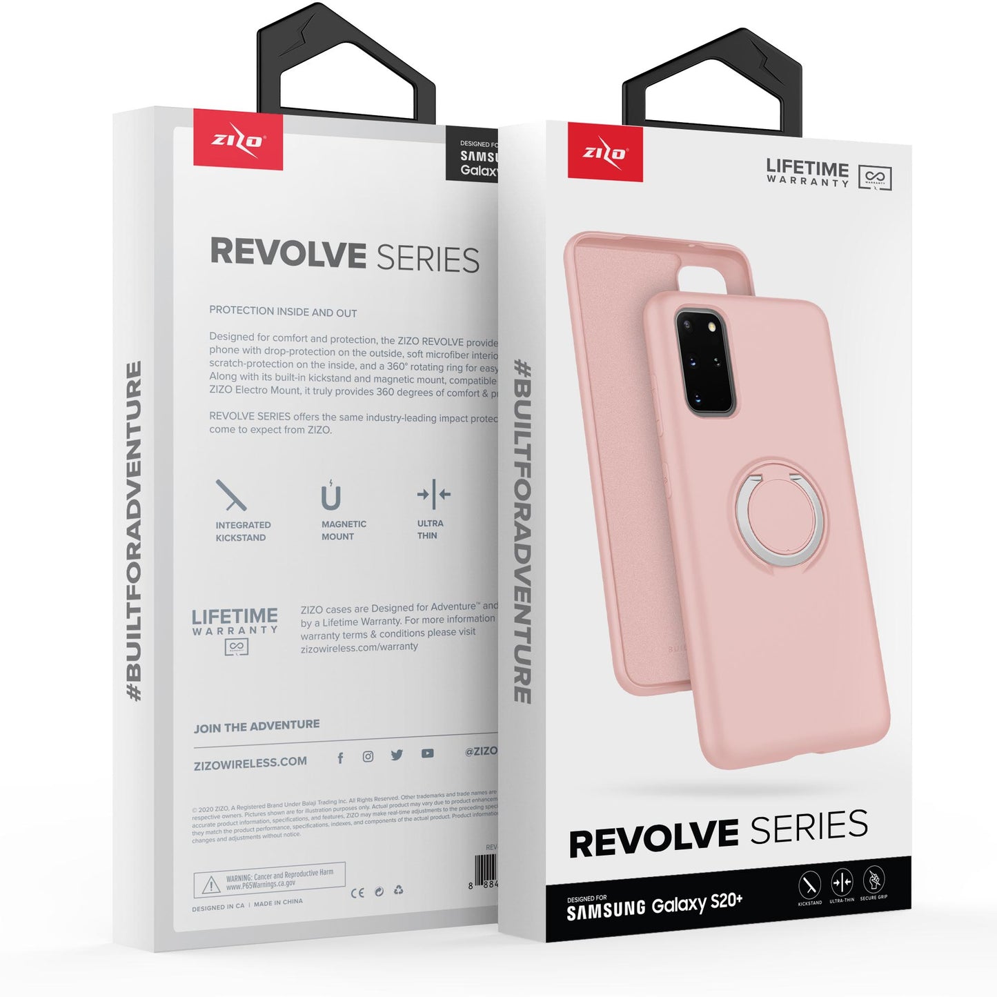 ZIZO REVOLVE SERIES GALAXY S20+ CASE - ROSE QUARTZ (10171)