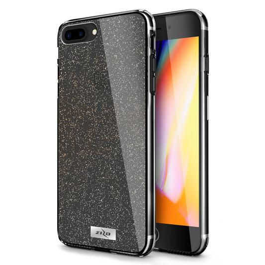 IPHONE 8 PLUS / 7 PLUS CASE - REFINE SERIES BY ZIZO SLIM CLEAR CASE WITH PC METALLIC BUMPER CLEAR GLITTER (9589)