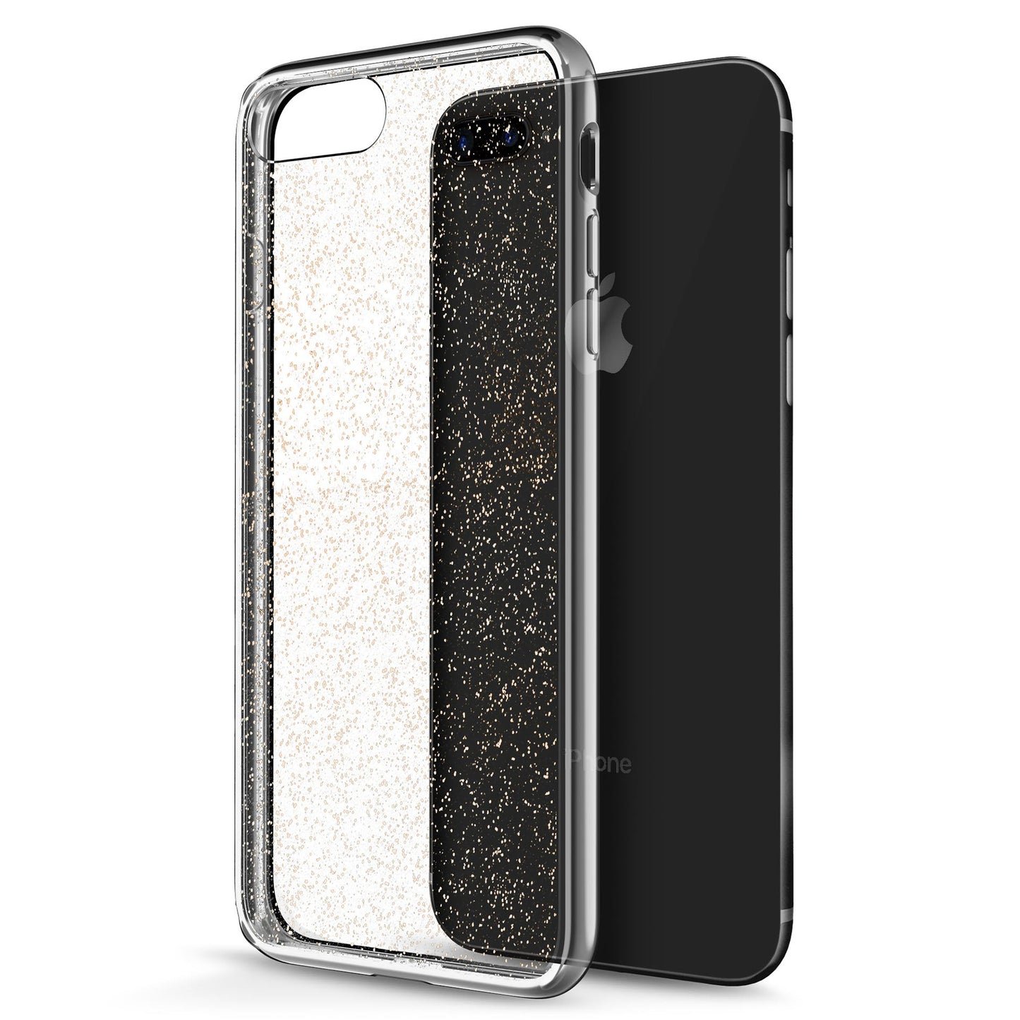 IPHONE 8 PLUS / 7 PLUS CASE - REFINE SERIES BY ZIZO SLIM CLEAR CASE WITH PC METALLIC BUMPER CLEAR GLITTER (9589)