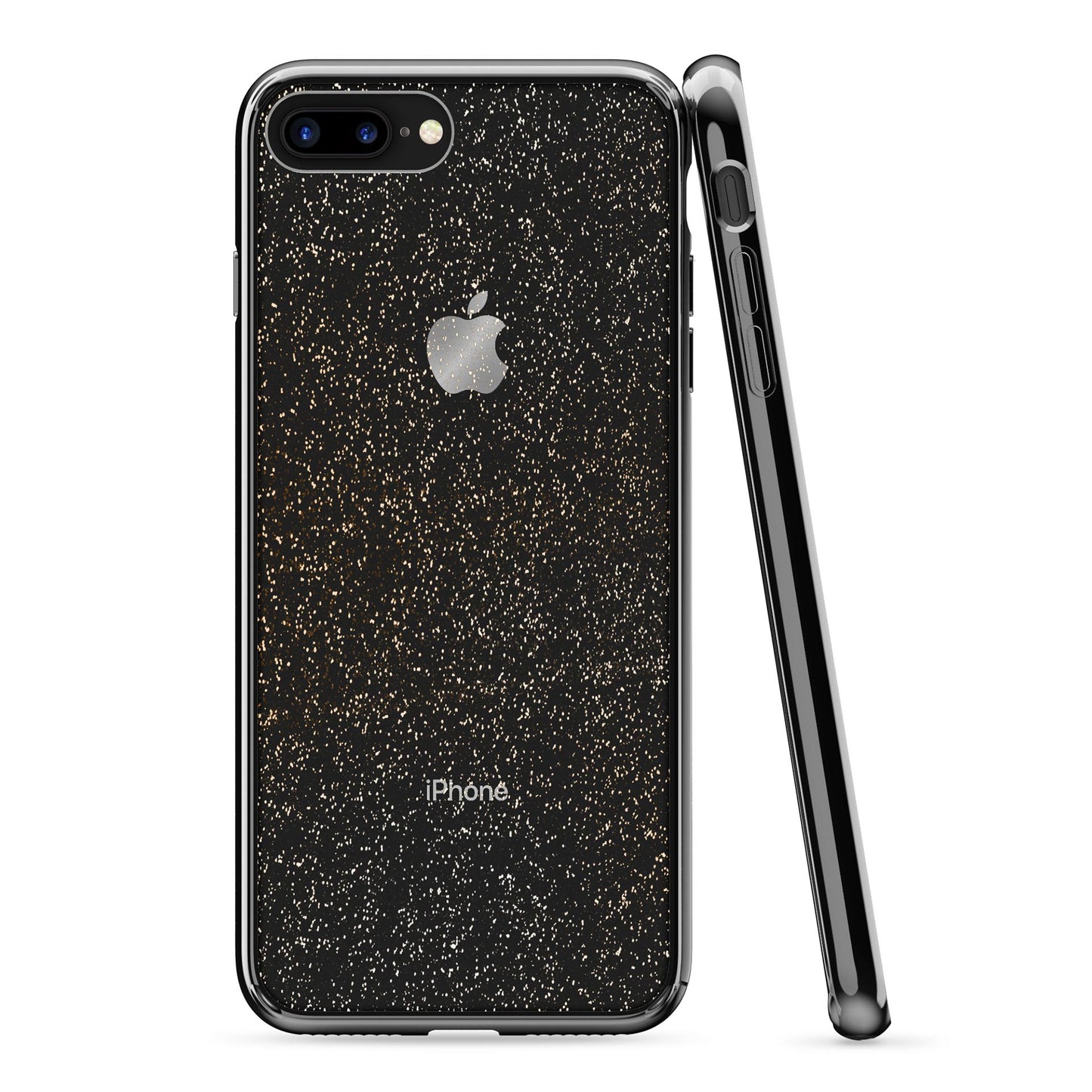 IPHONE 8 PLUS / 7 PLUS CASE - REFINE SERIES BY ZIZO SLIM CLEAR CASE WITH PC METALLIC BUMPER CLEAR GLITTER (9589)