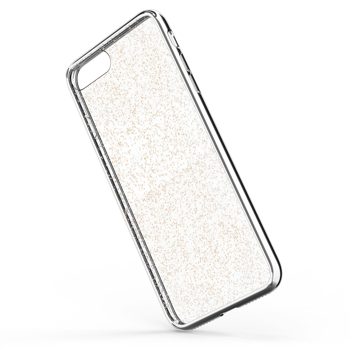 IPHONE 8 PLUS / 7 PLUS CASE - REFINE SERIES BY ZIZO SLIM CLEAR CASE WITH PC METALLIC BUMPER CLEAR GLITTER (9589)