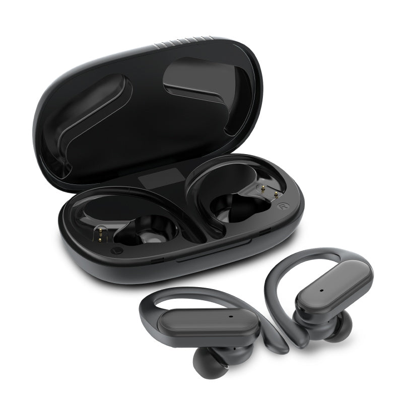 MyBat Pro Glide True Wireless Earhooks Earbuds with Charging Case - Black (1106300)