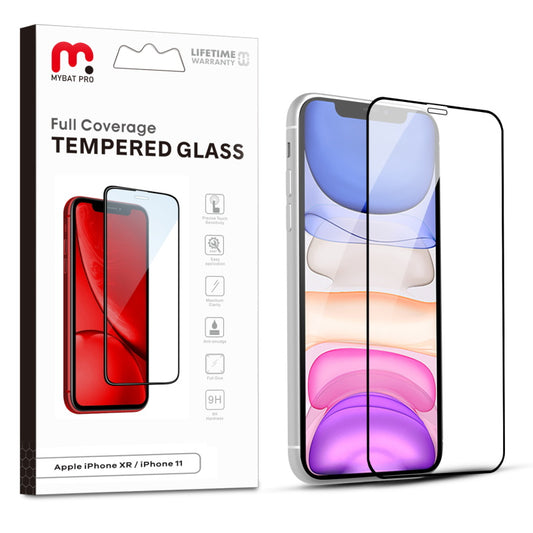 Apple iPhone 11 / XR MyBat Pro Full Coverage Tempered Glass Screen Protector - Black (1103720)