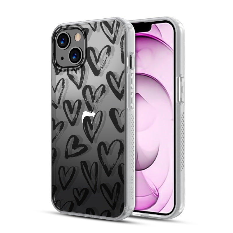 MyBat Pro Mood Series Case for Apple iPhone 13 mini (5.4) - Black Hearts (1102031)