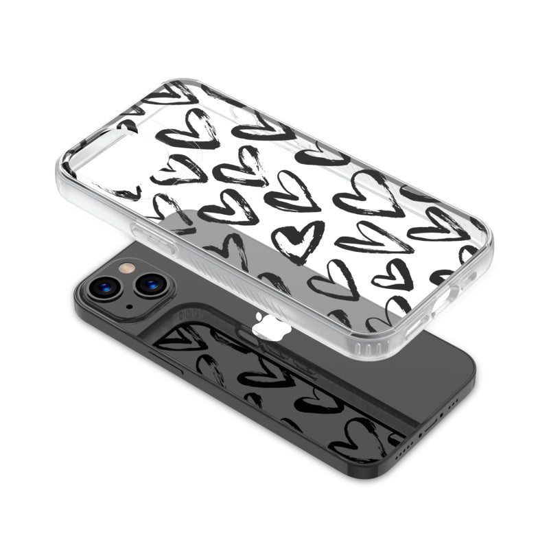 MyBat Pro Mood Series Case for Apple iPhone 13 mini (5.4) - Black Hearts (1102031)