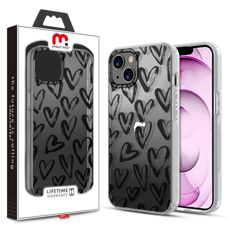 MyBat Pro Mood Series Case for Apple iPhone 13 mini (5.4) - Black Hearts (1102031)